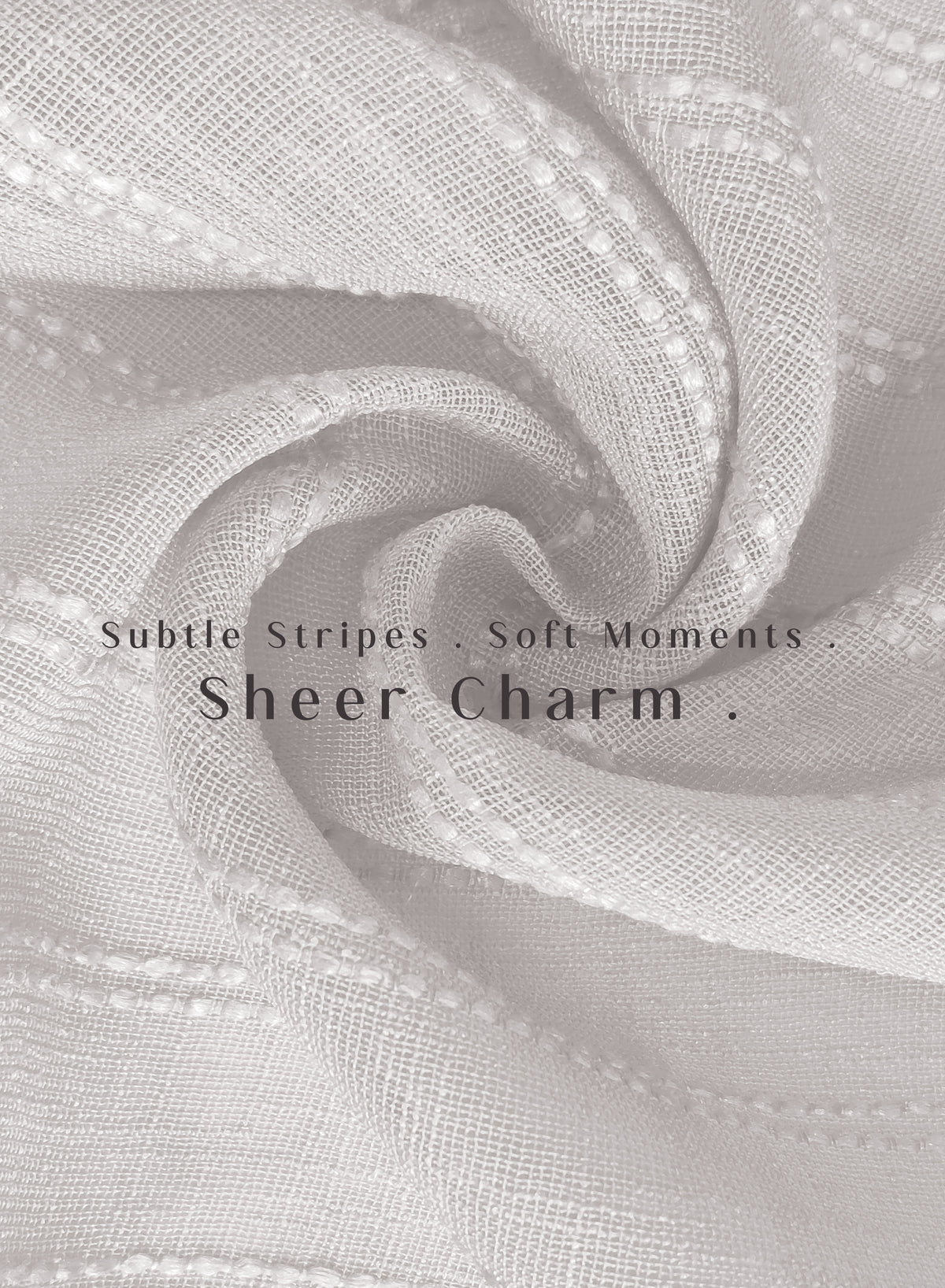Amore Striped Sheer Curtains | Airy Elegance & Soft Light Filter | Off White | Set of 2 | Fully Customizable