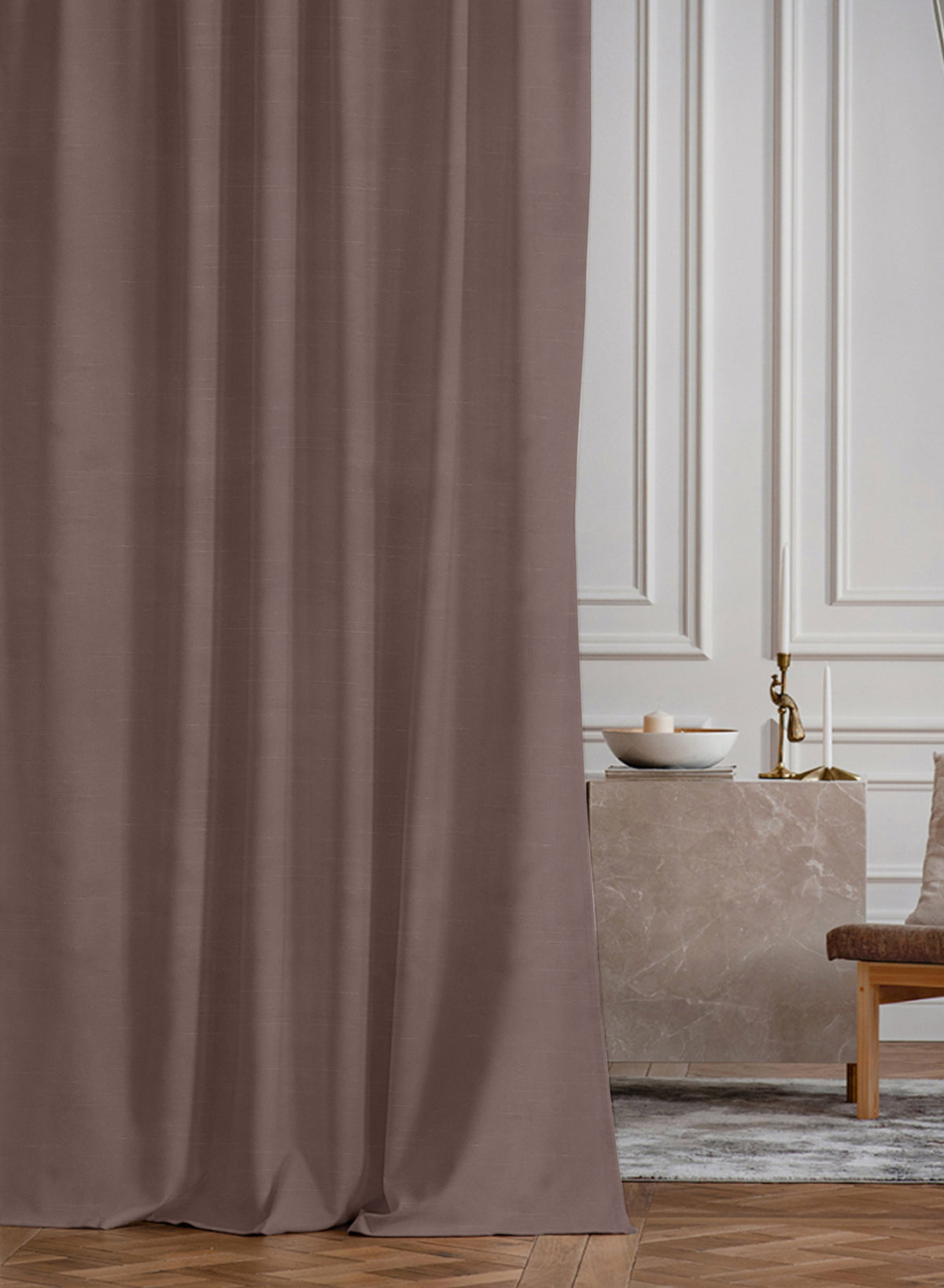 Casper Plain Blackout Curtains | Dark Brown | Set of 2