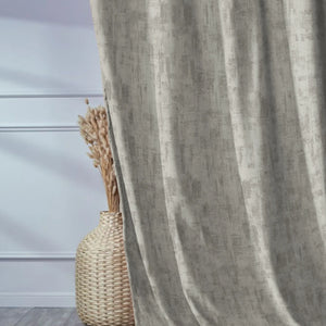 Bling Rustic Vibe Blackout Curtains | 100% Cotton | Gray | Set of 2