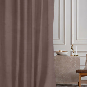 Casper Plain Room Darkening Curtains | Dark Brown | Set of 2
