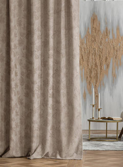 Flavia Jacquard Blackout Curtains | Cream | Set of 2 (Pattern 4)