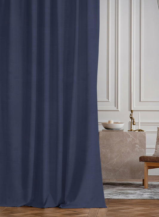 Casper Plain Room Darkening Curtains | Blue | Set of 2