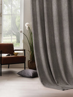 Arezzo Plain Blackout Curtains | Gray | Set of 2