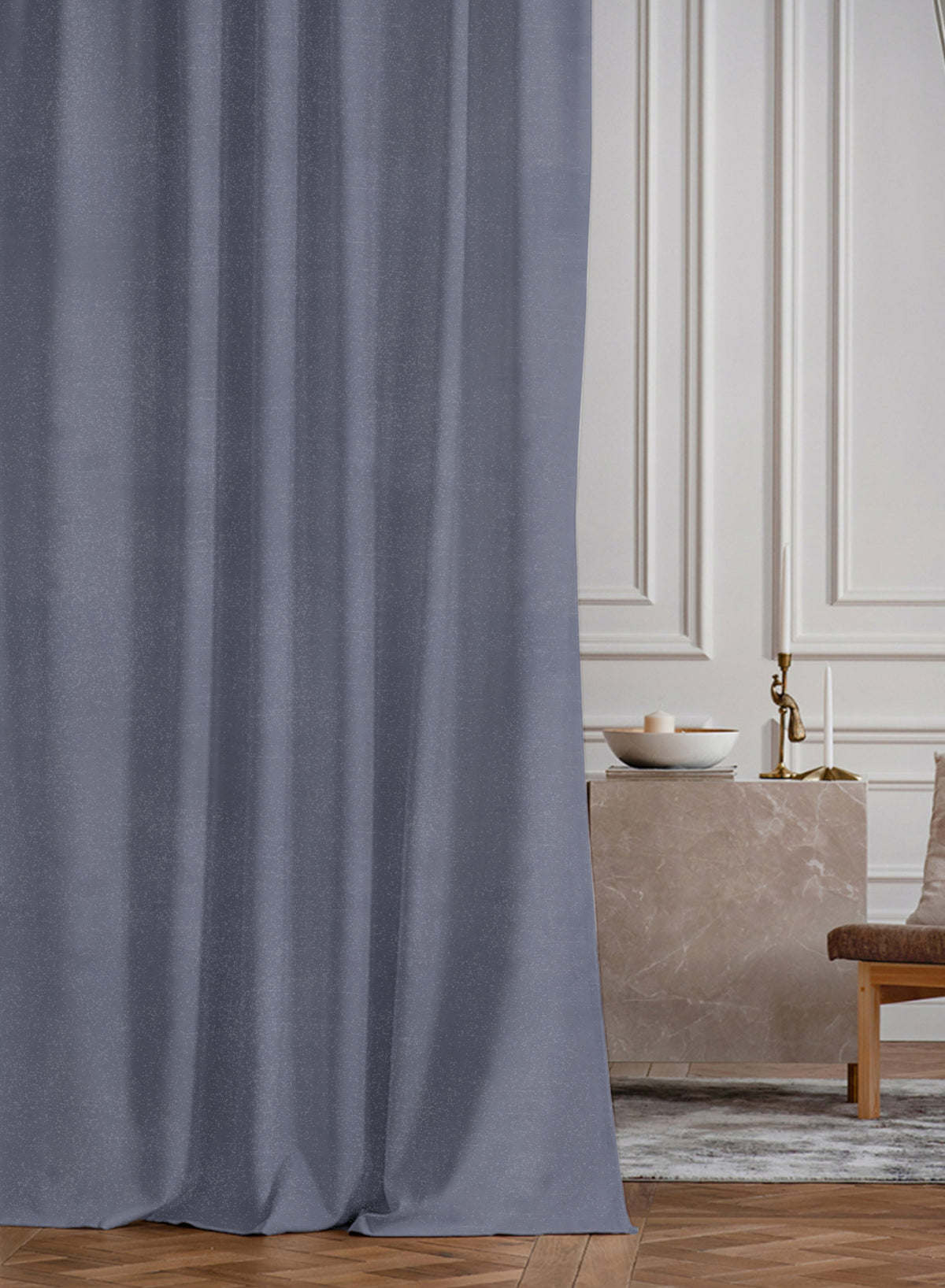 Casper Plain Blackout Curtains | Denim Blue | Set of 2