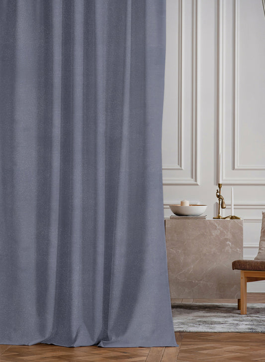 Casper Plain Blackout Curtains | Denim Blue | Set of 2