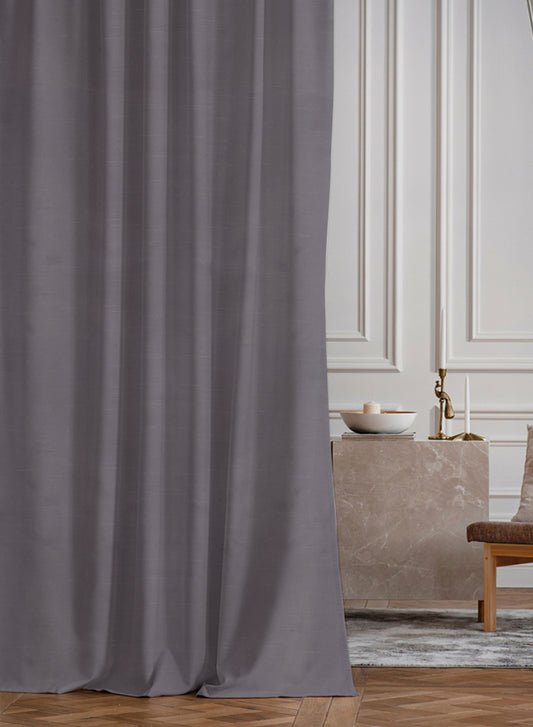 Casper Plain Room Darkening Curtains | Dark Gray | Set of 2