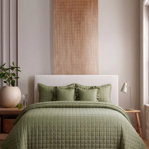 Home Crayons CloudTouch™ 5-Piece AC Comforter Set | 33% Oversized | Includes 2 Pillow & 2 Cushion Covers | Olive Grove