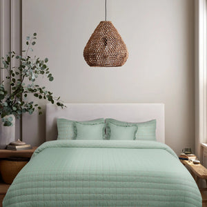 Home Crayons CloudTouch™ Comforter Set | All-Season | 33% Oversized | Includes 2 Pillow Covers & 2 Cushion Covers | Matcha Milk