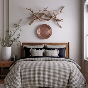 Crayonic™ 8-Piece AC Bedding Set | Signature Designer Bedding for AC Rooms | Midnight Gingham