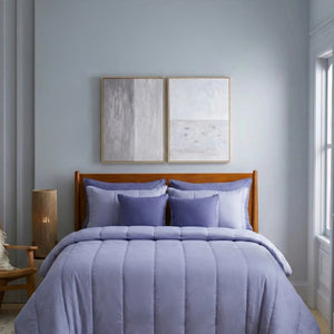 Home Crayons Cocoon 8-Piece AC Bedding Set | Coordinated Comforter, Fitted Sheet & Covers in One Set | Lavender Haze