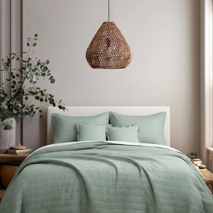 Home Crayons CloudTouch™ Comforter Set | All-Season | 33% Oversized | Includes 2 Pillow Covers & 2 Cushion Covers | Matcha Milk