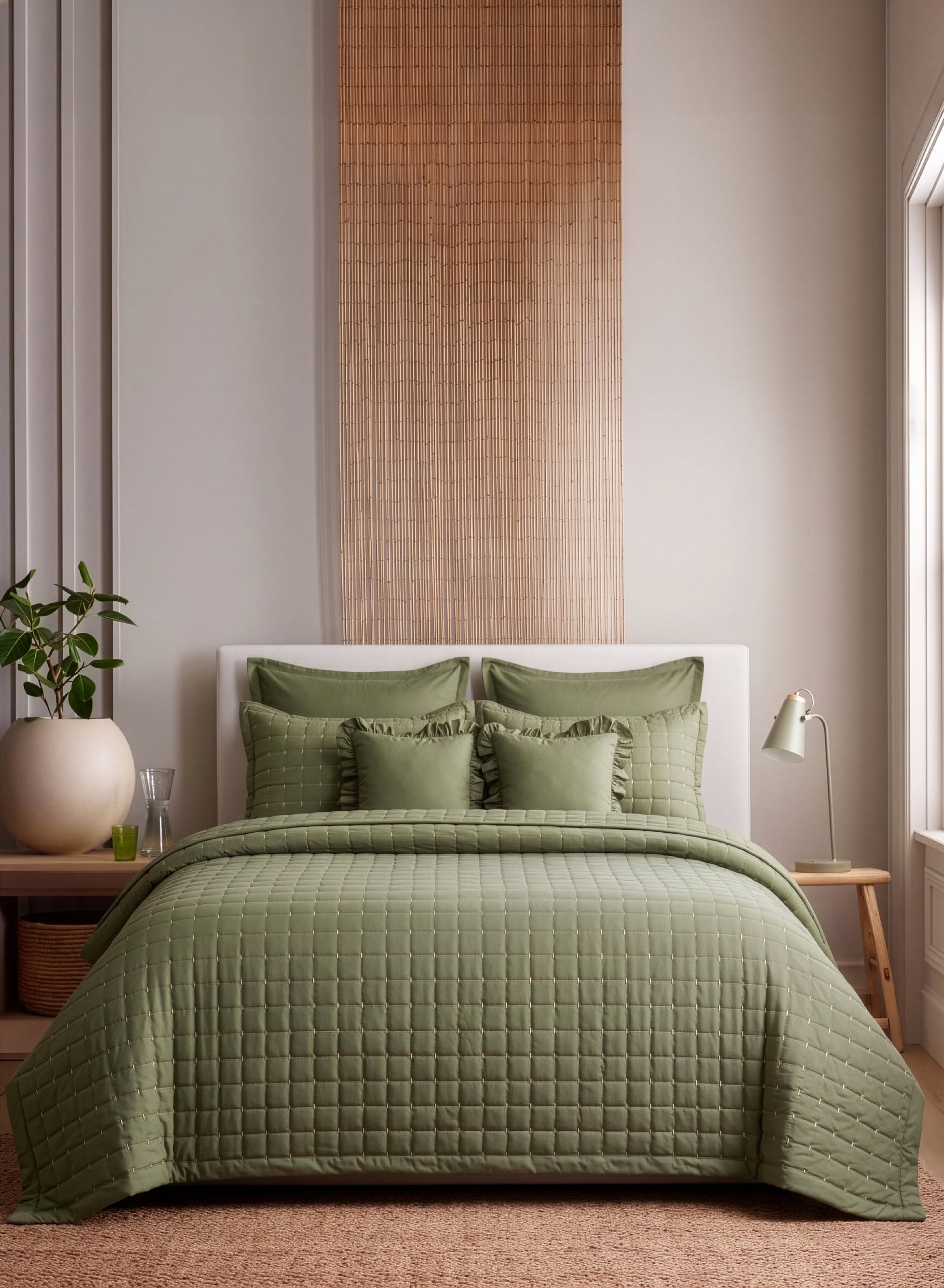 Home Crayons CloudTouch™ 8-Piece AC Bedding Set | Complete Bedroom Upgrade in One Set | Olive Grove