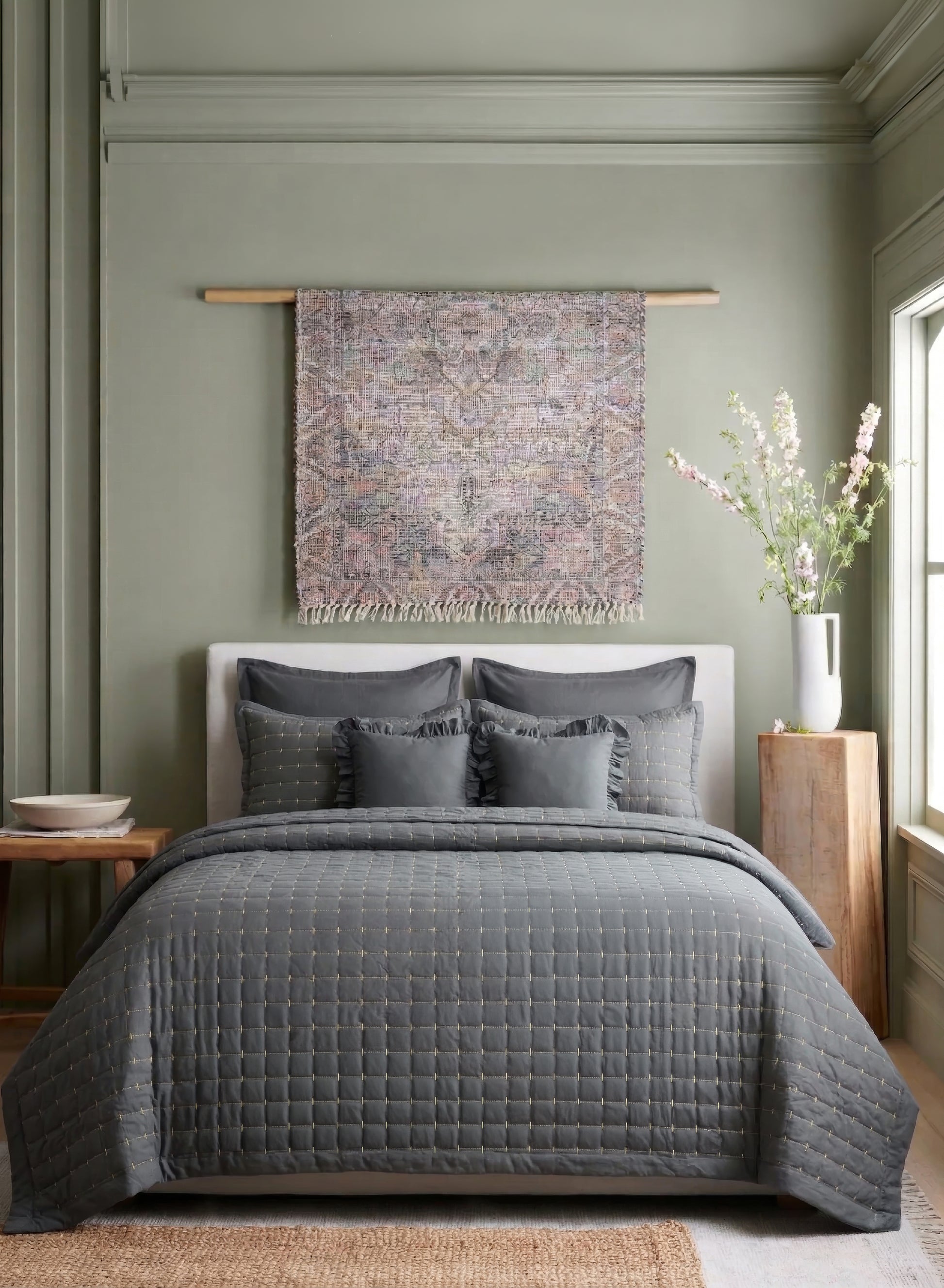 Home Crayons CloudTouch™ 8-Piece AC Bedding Set | Complete Bedroom Upgrade in One Set | Pebble Gray