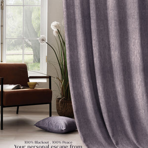Arezzo Plain Blackout Curtains | Soft Heavy Fabric & Total Light Block | Lily | Set of 2 | Fully Customizable