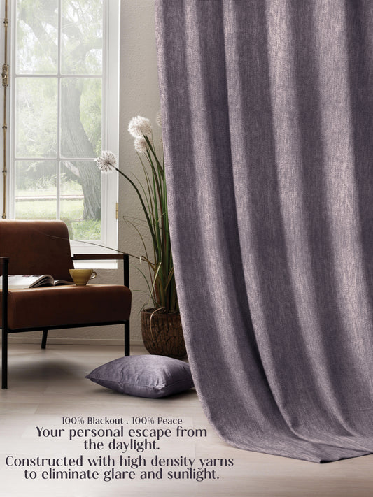 Arezzo Plain Blackout Curtains | Soft Heavy Fabric & Total Light Block | Lily | Set of 2 | Fully Customizable