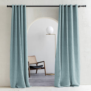 Teramo Jacquard Room Darkening Curtains | Drift Jacquard Weave | Caribbean Coral | Set of 2 | Fully Customizable