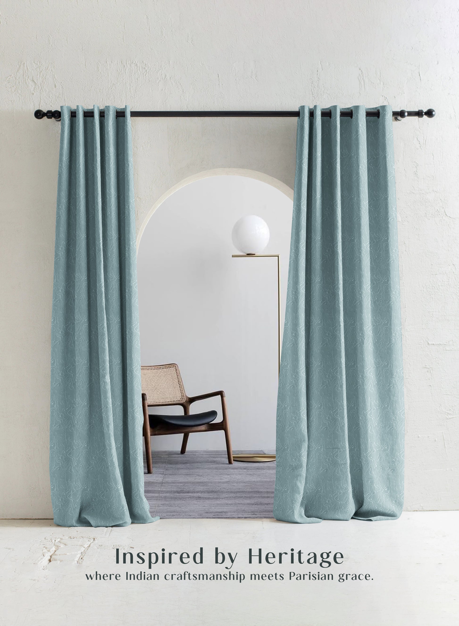 Teramo Jacquard Room Darkening Curtains | Drift Jacquard Weave | Caribbean Coral | Set of 2 | Fully Customizable