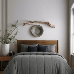 Home Crayons Cocoon AC Comforter Set | 5-Piece Designer Bed Set for Modern Homes | Moonstone Gray