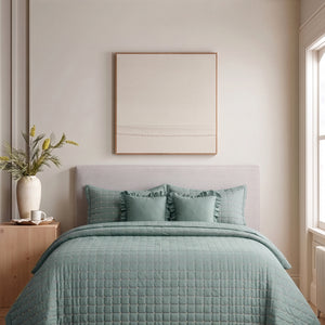 Home Crayons CloudTouch™ 5-Piece AC Comforter Set | 33% Oversized | Includes 2 Pillow & 2 Cushion Covers | Sage Green