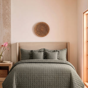 Home Crayons CloudTouch™ 5-Piece AC Comforter Set | 33% Oversized | Includes 2 Pillow & 2 Cushion Covers | Smoked Coffee