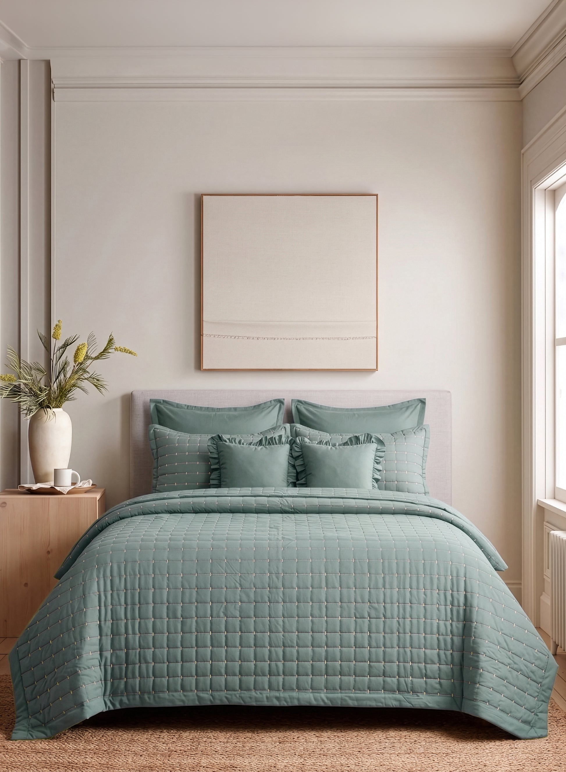 Home Crayons CloudTouch™ 8-Piece AC Bedding Set | Complete Bedroom Upgrade in One Set | Sage Green