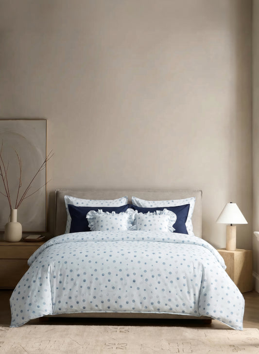 Crayonic™ 8-Piece AC Bedding Set | Signature Designer Bedding for AC Rooms | Bluebell