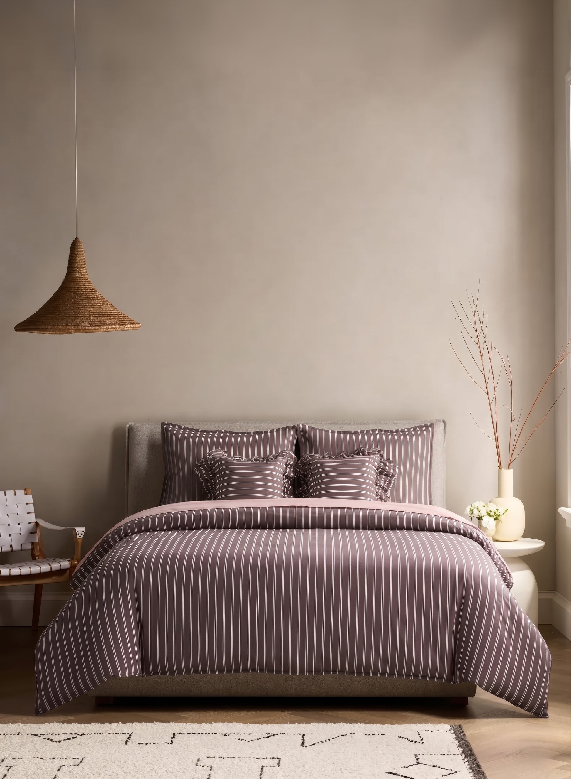 Crayonic™ 5-Piece AC Comforter Set | Signature Designer Comforter Set | Merlot