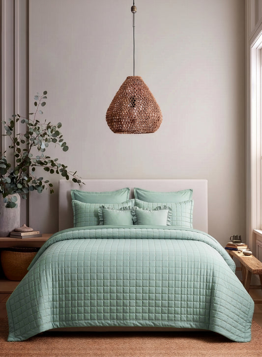 Home Crayons CloudTouch™ 8-Piece AC Bedding Set | Complete Bedroom Upgrade in One Set | Matcha Milk