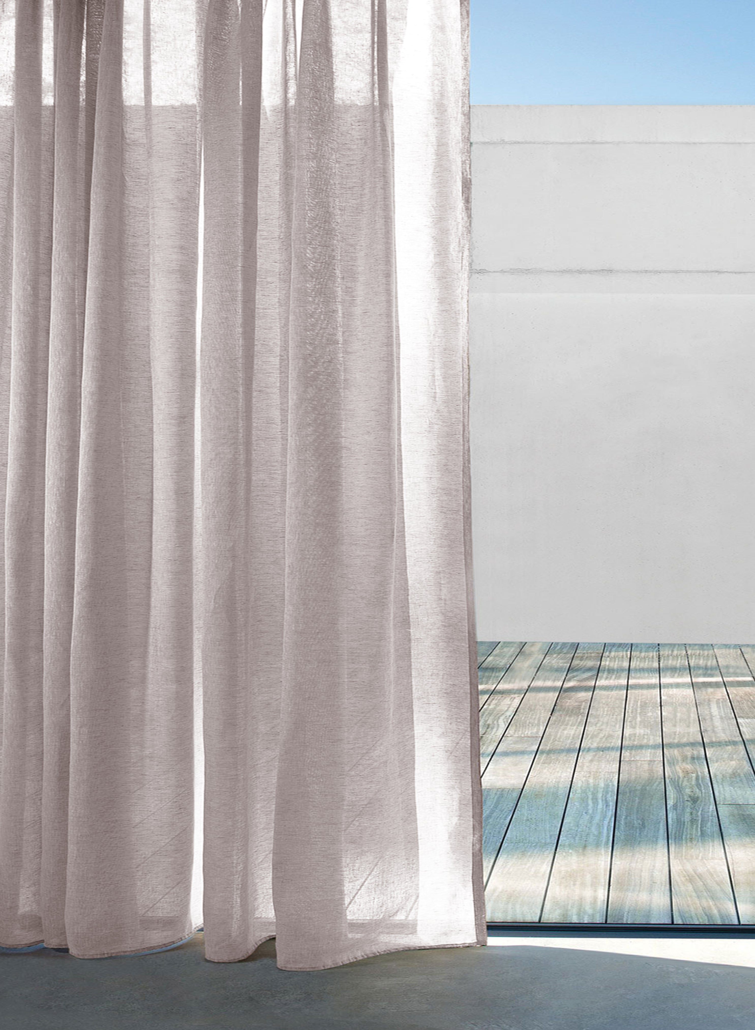 Casper Plain Sheer Curtains | Off White | Set of 2