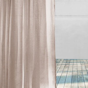 Casper Plain Sheer Curtains | Light Brown | Set of 2