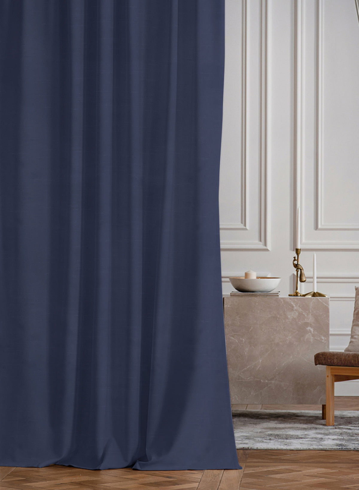 Casper Plain Blackout Curtains | Blue | Set of 2