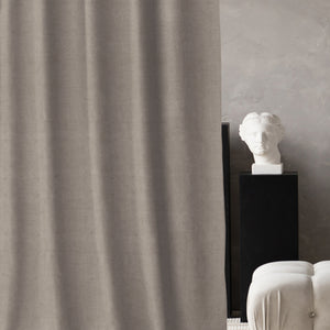 Lyon Cotton Blackout Curtains | Plain Elegance for Modern Homes | Total Light Block | Taupe Gray | Set of 2 | Fully Customizable