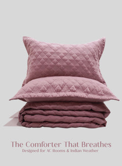 Home Crayons CloudTouch™ Comforter Set | All-Season | 33% Oversized | Includes 2 Pillow Covers & 2 Cushion Covers | Flamingo