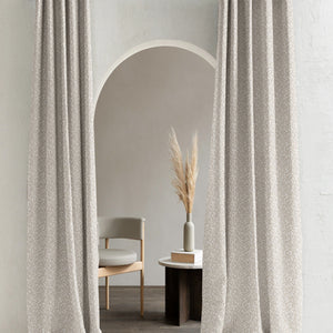 Eudora Jacquard Room Darkening Curtains | European Jacquard Weave | Oatleaf | Set of 2 | Fully Customizable