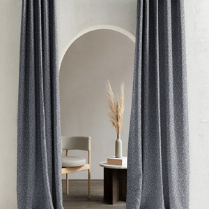Eudora Jacquard Room Darkening Curtains | European Jacquard Weave | Dusk Gray | Set of 2 | Fully Customizable
