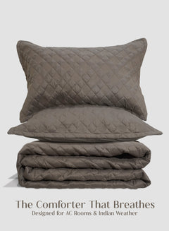 Home Crayons CloudTouch™ Comforter Set | All-Season | 33% Oversized | Includes 2 Pillow Covers & 2 Cushion Covers | Espresso Earth