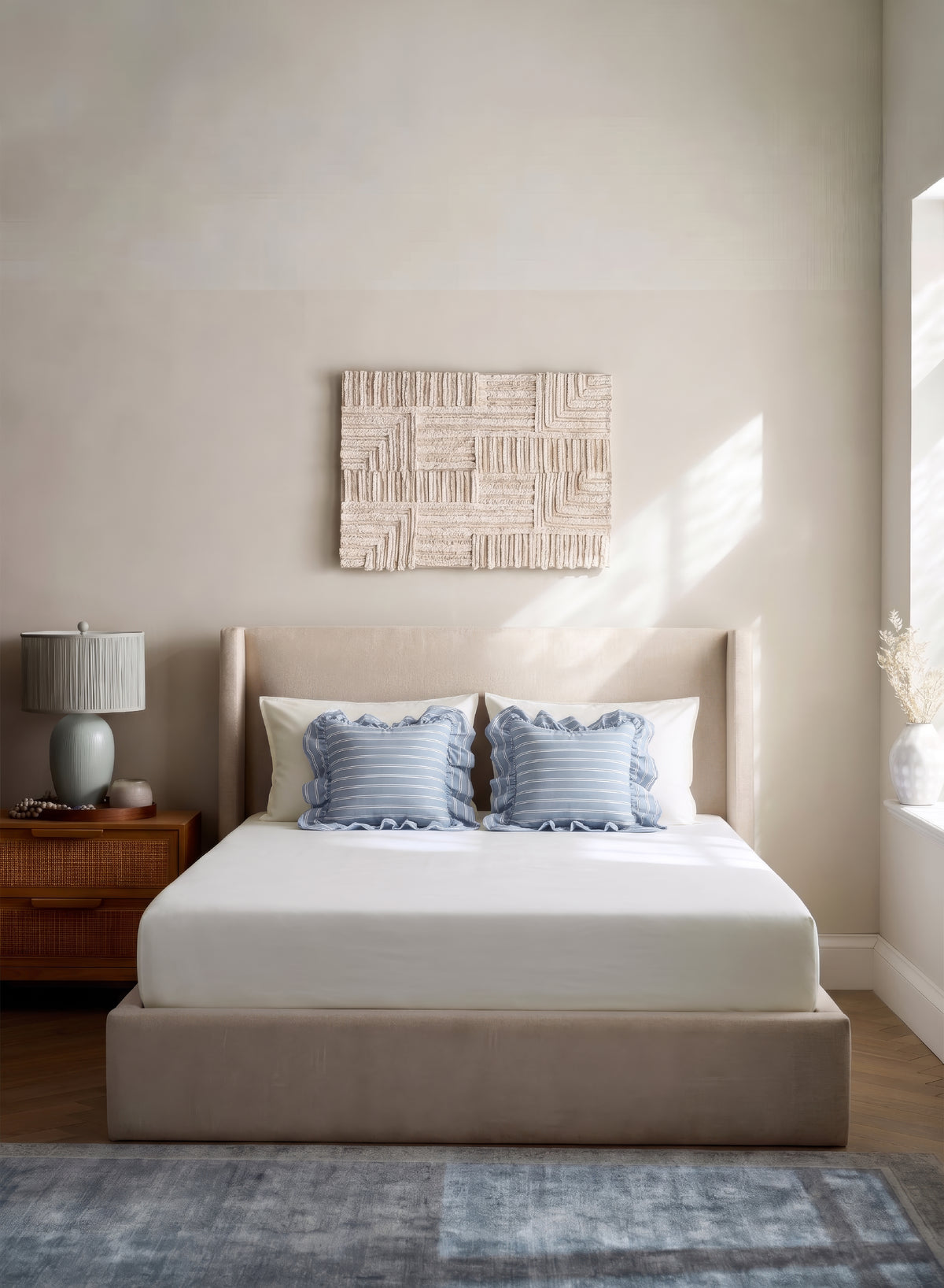 LuxeFit™ Fitted Bedsheet Set | Morning Glory - Coastal