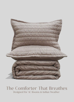 Home Crayons CloudTouch™ Comforter Set | All-Season | 33% Oversized | Includes 2 Pillow Covers & 2 Cushion Covers | Latte Crème