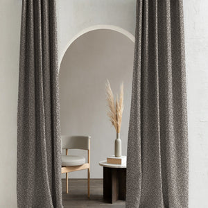 Eudora Jacquard Room Darkening Curtains | European Jacquard Weave | Café Dusk | Set of 2 | Fully Customizable