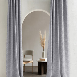 Eudora Jacquard Room Darkening Curtains | European Jacquard Weave | Feather Gray | Set of 2 | Fully Customizable