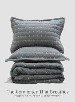 Home Crayons CloudTouch™ Comforter Set | All-Season | 33% Oversized | Includes 2 Pillow Covers & 2 Cushion Covers | Pebble Gray