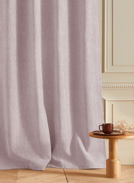 Bern Jacquard Room Darkening Curtains | Deep Blush | Set of 2 (Pattern 2)