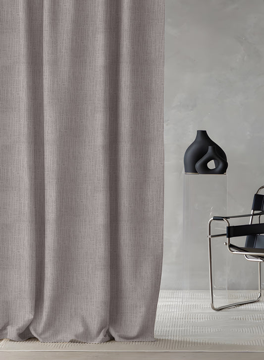 Elora Textured Blackout Curtains | Natural Stone | Set of 2