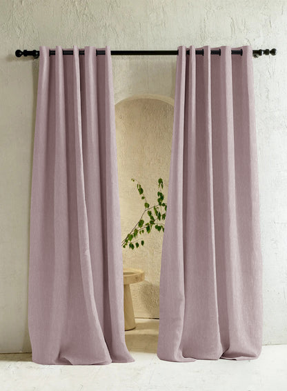 Bern Jacquard Blackout Curtains | Deep Blush | Set of 2 (Pattern 2)