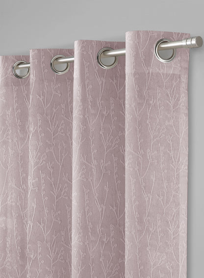 Bern Jacquard Blackout Curtains | Deep Blush | Set of 2 (Pattern 2)