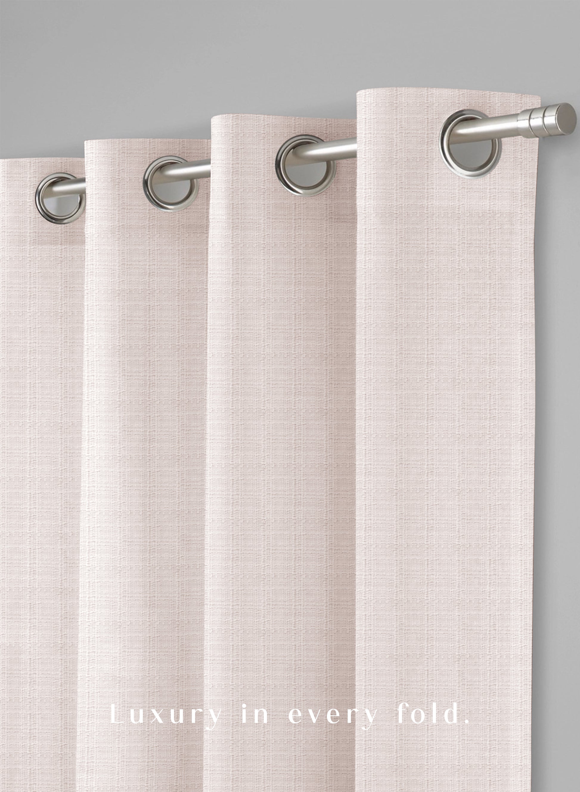 Cocoon Minimal Texture Room Darkening Curtains | Modern Aesthetic | Off White | Set of 2 | Fully Customizable
