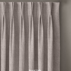 Elora Textured Blackout Curtains | Minimal Design & Total Light Block | Natural Stone | Set of 2 | Fully Customizable