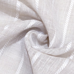 Evok Striped Sheer Curtains | Subtle Stripes & Soft Light Filter | Off White | Set of 2 | Fully Customizable