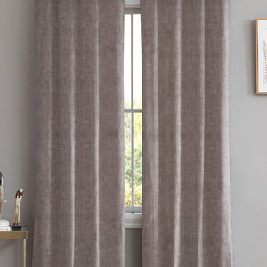 Elwana Jacquard Blackout Curtains | Brown | Set of 2 (Pattern 2)