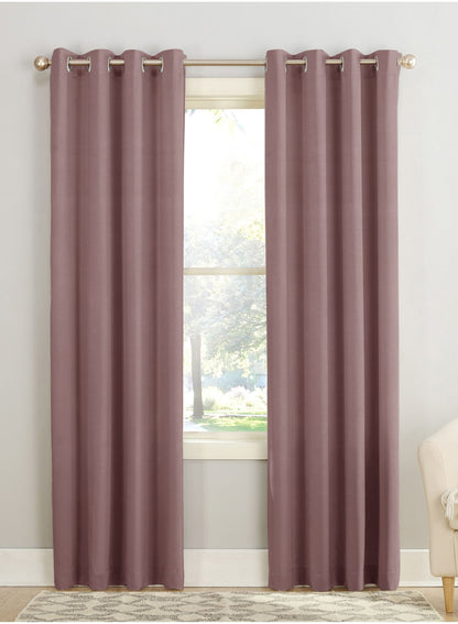 Casper Plain Room Darkening Curtains | Rouge Pink | Set of 2